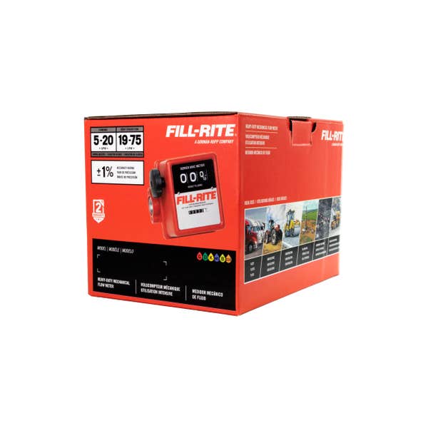 Fill-Rite 19-76 LPM, 3/4",  3-Digit Mechanical Fuel Transfer Meter, Liters - 807CL | RogueFuel.ca
