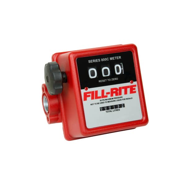 Fill-Rite 19-76 LPM, 3/4",  3-Digit Mechanical Fuel Transfer Meter, Liters - 807CL | RogueFuel.ca