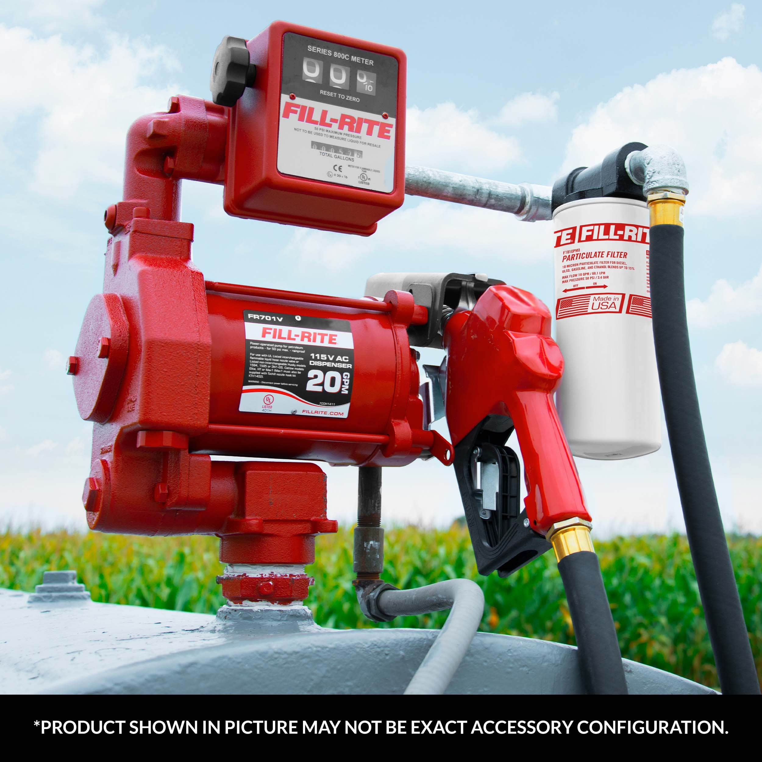 Fill-Rite 115V AC 20 GPM Fuel Transfer Pump with Nozzle - 1FR700V | RogueFuel.ca