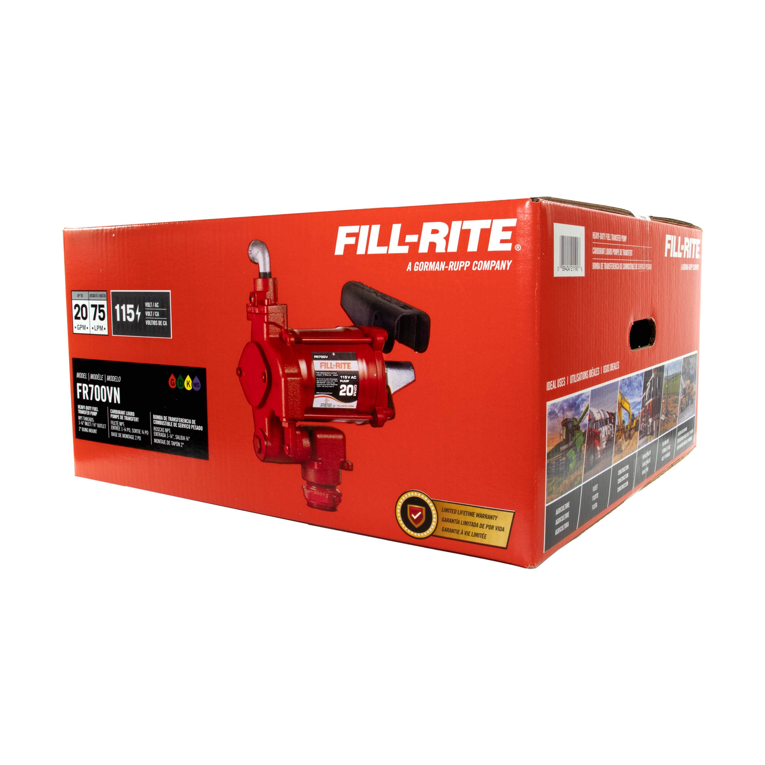 Fill-Rite 115V AC 20 GPM Fuel Transfer Pump - FR700VN | RogueFuel.ca