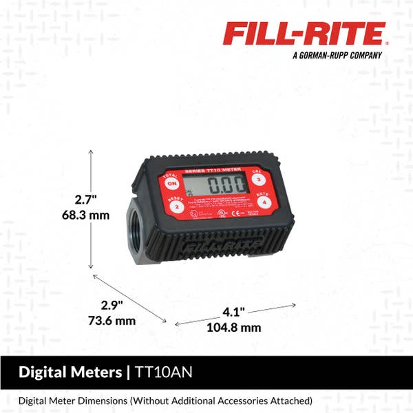 Fill-Rite 2-35 GPM 4-Digit Digital Fuel Transfer Meter - TT10AN | RogueFuel.ca