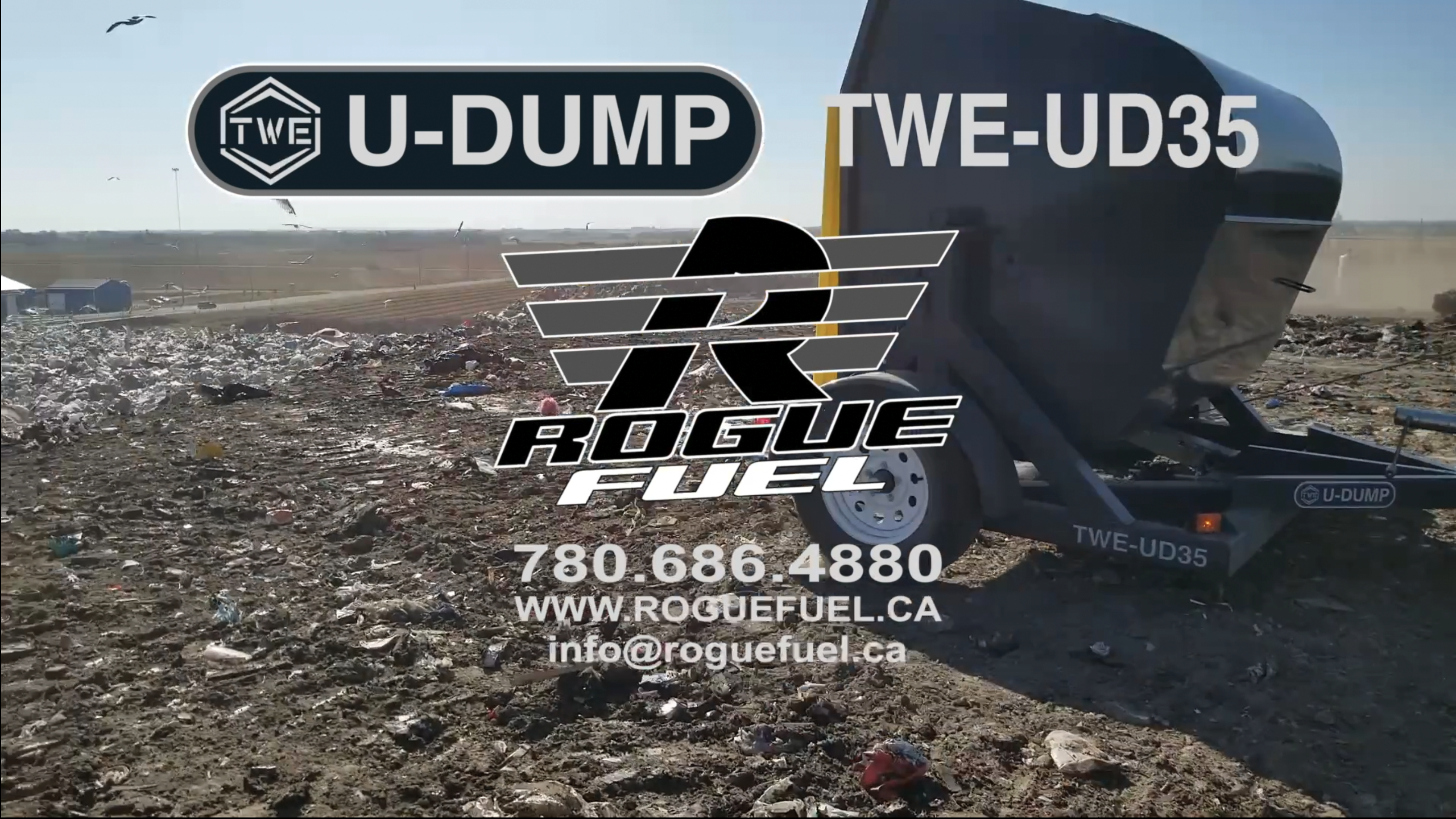 U-DUMP Portable Waste Utility Trailer - 3.5 Yard Bin - TWE-UD35 | RogueFuel.ca | Munro Industries