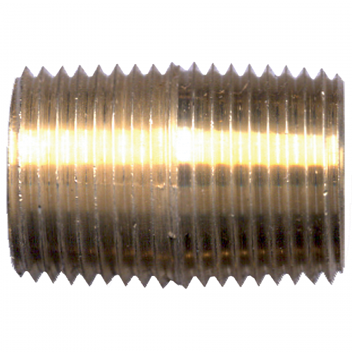 Fairview Brass Close Nipple;3/8 MPT Item #: FVF-112-C | RogueFuel.ca