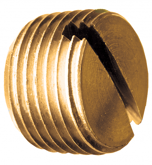 Fairview Brass Plug Slotted;1/4 MPT Item #: FVF-117-B | RogueFuel.ca