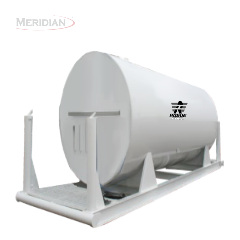 Rogue Fuel| Meridian - 15,000 Litre / 3,300 Gallon HD Fully Welded Saddle Double Wall Fuel Tank & Bolt-On Skid With Bollards/ Drip Tubes - Model#: RF64003TSBDT 