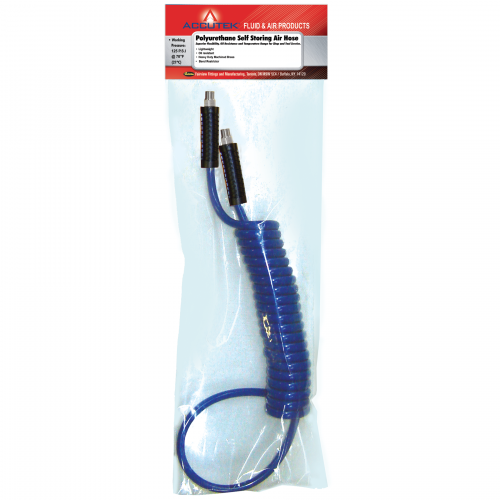 Fairview PU Coiled Assy;1/4x15ft Item #: FVF-1936-4-15 | RogueFuel.ca