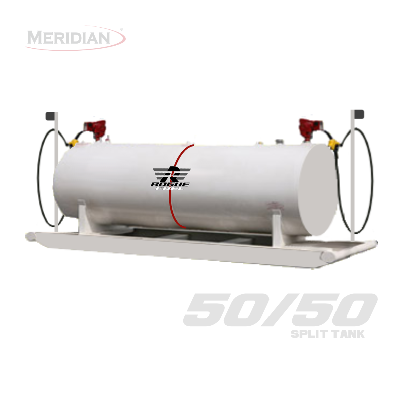 4,595 Litre/ 1000 Gallon Double Wall 50/50 Split Fuel Tank Complete Package, Fully Welded Saddle - Model#: RF98109DWCP | RogueFuel.ca | Munro Industries Sturgeon County, Alberta