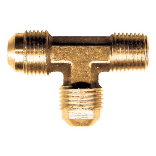 Fairview Brass Tee;1/4M.SAEx 1/8MPTx 1/4M.SAE Item #: FVF-51-4A | RogueFuel.ca
