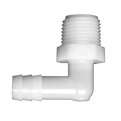 Fairview Nylon Barb 90Elb;3/8 x1/2 MPT Item #: FVF-539-6D | RogueFuel.ca