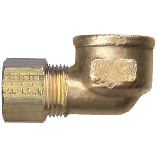 Fairview Brass Comp 90 Elbow;5/8x1/2 FPT Item #: FVF-70-10D | RogueFuel.ca