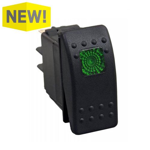 LIGTLSW1-G LED Rocker/ Toggle Switch - Green | RogueFuel.ca