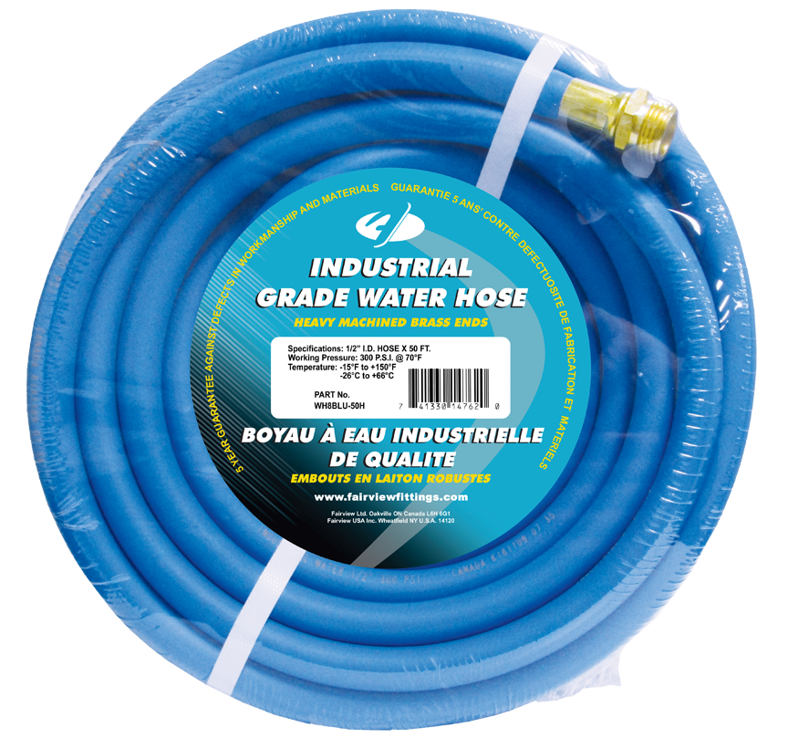 Fairview 5/8 ID Blue Water Hose;50ft Item #: FVF-WH10BLU-50H | RogueFuel.ca