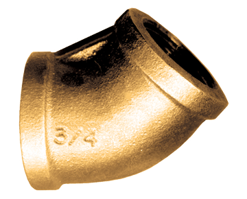 Fairview Cast Bronze 45 Elbow;2 FPT Item #: FVF-105-M | RogueFuel.ca