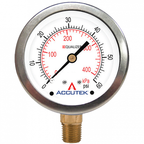 Fairview 0-10000PSI Equalizer Gauge;2.5in Face;1/4MPT Stem Item #: FVF-PG-10000ZRSD25 | RogueFuel.ca