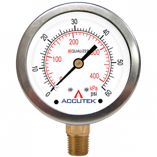 Fairview 0-60PSI Dry Gauge;2.5in Face;1/4MPT Stem Item #: FVF-PG-60SD25 | RogueFuel.ca