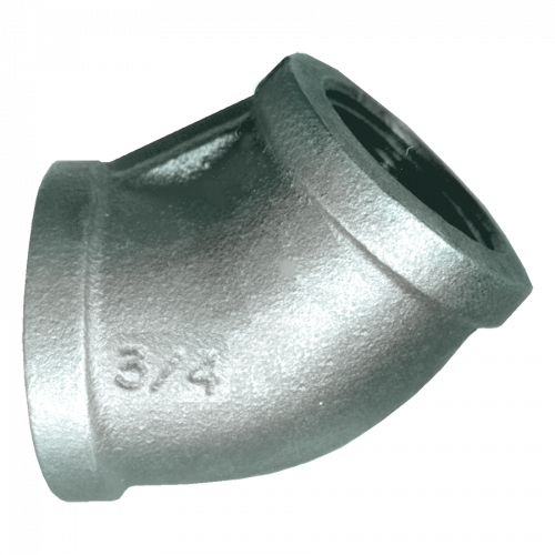 Fairview Galvanized  Iron 45 Elbow;3FPT Item #: FVF-GI-105-P | RogueFuel.ca