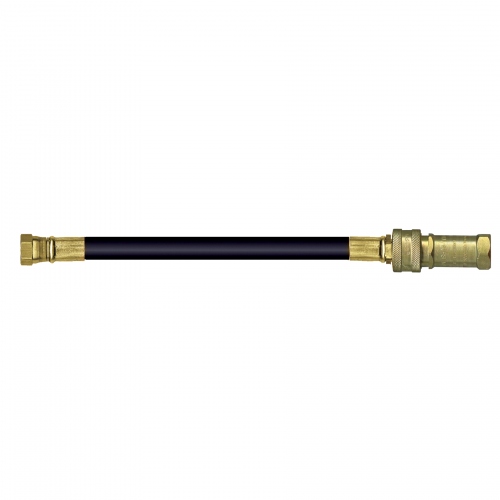 Fairview Type I Assy;3/8HID;3/8 FSAE X 3/8 MPT;120 OAL c/w QD;Plug&Cap;Pkgd Item #: FVF-I6C120FS6QDPCP | RogueFuel.ca