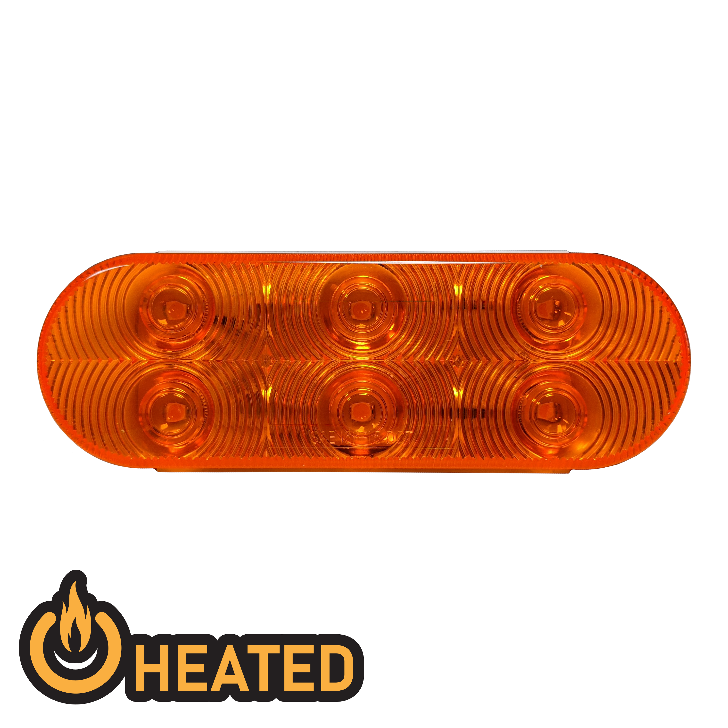 Uni-Bond LIGLED2238H-6A Heated LED 6" Oval Signal Lamp - Amber | RogueFuel.ca