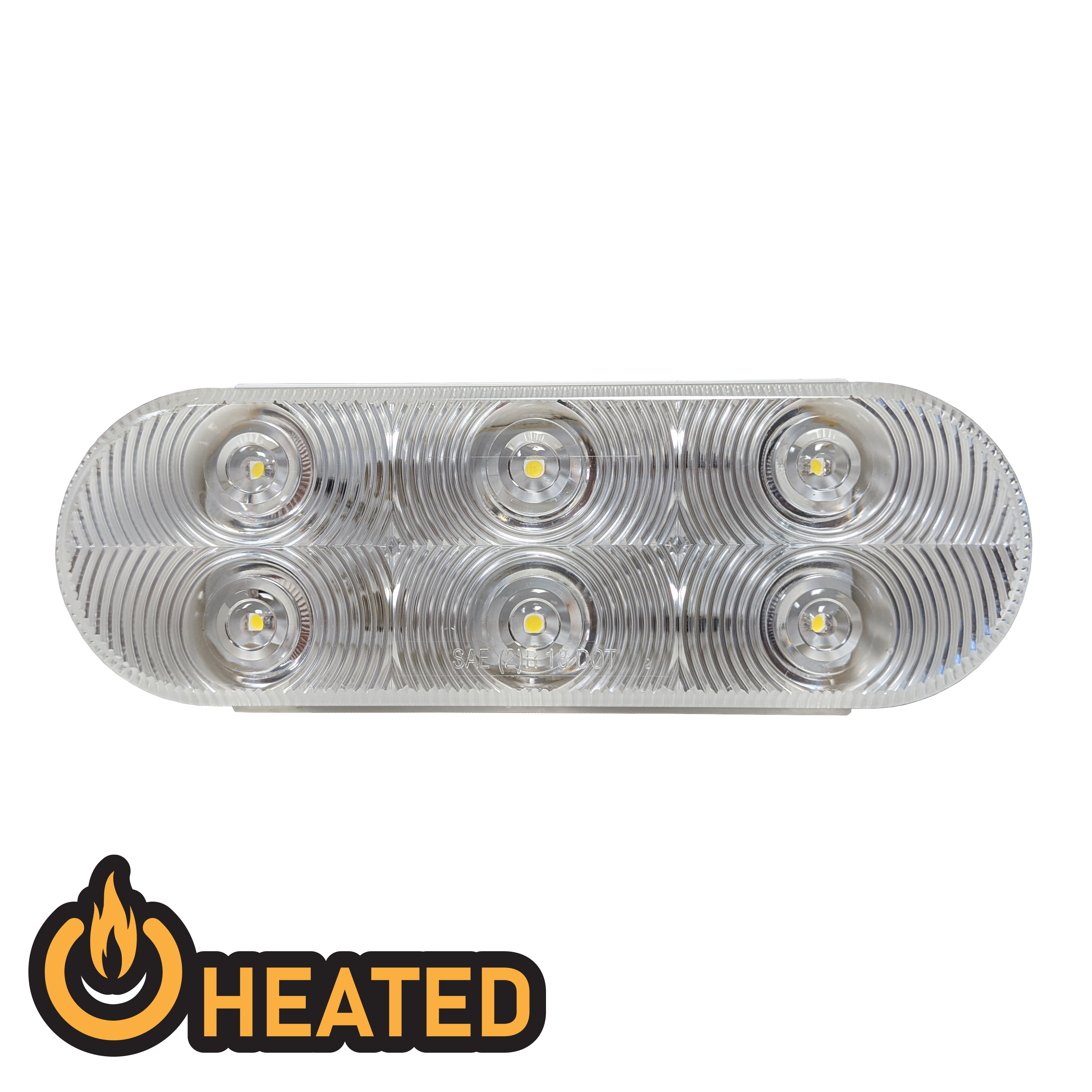Uni-Bond LIGLED2238H-6C Heated LED 6" Oval Signal Lamp - Clear | RogueFuel.ca
