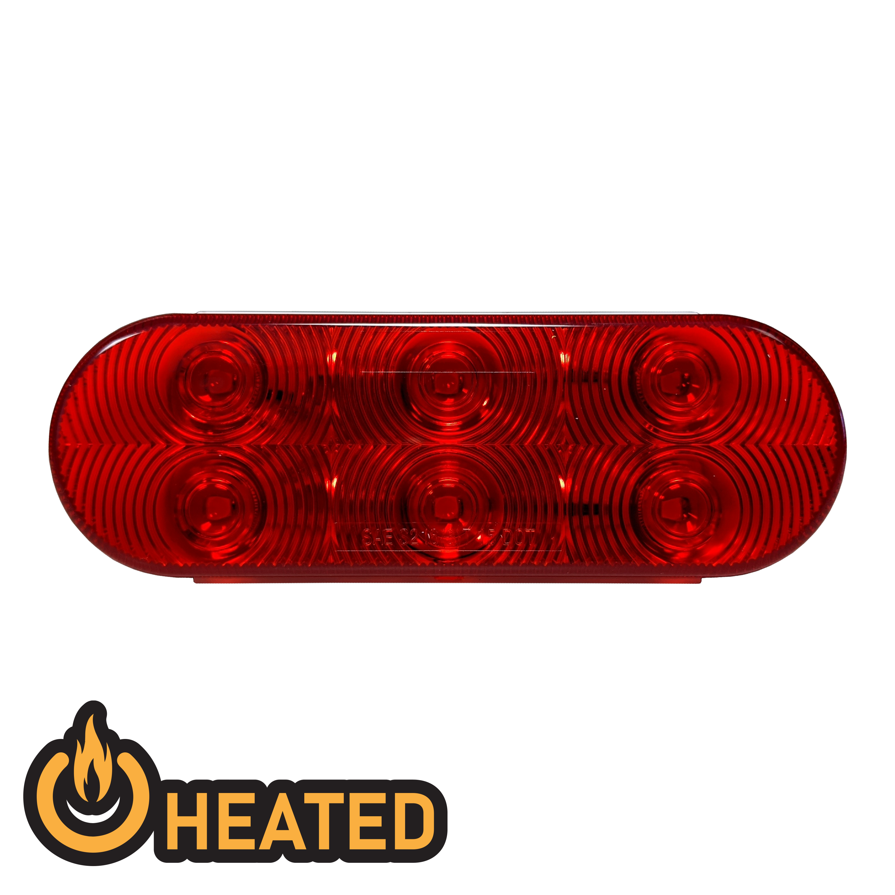 Uni-Bond LIGLED2238H-6R Heated LED 6" Oval Signal Lamp - Red | RogueFuel.ca