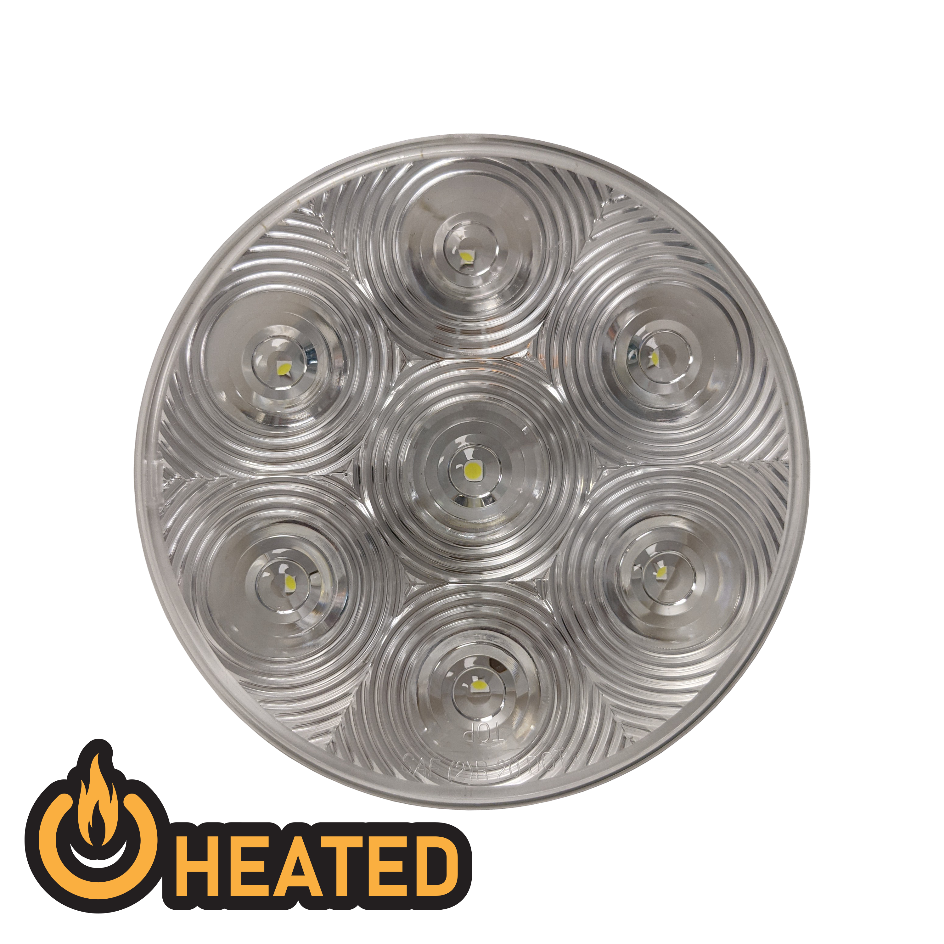 Uni-Bond LED4000H-7C Heated LED 4" Round Signal Lamp - Clear| RogueFuel.ca
