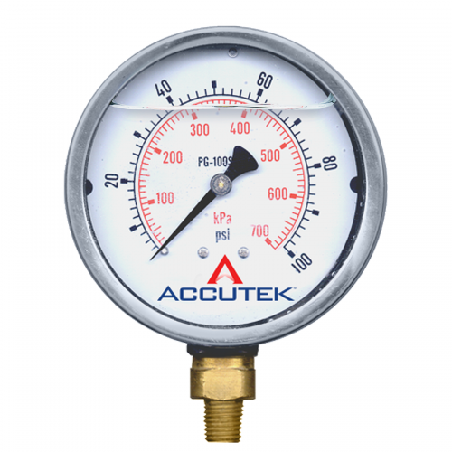 Fairview 0-30PSI Liquid Gauge;4in Face;1/4MPT Stem Item #: FVF-PG-30SG4 | RogueFuel.ca