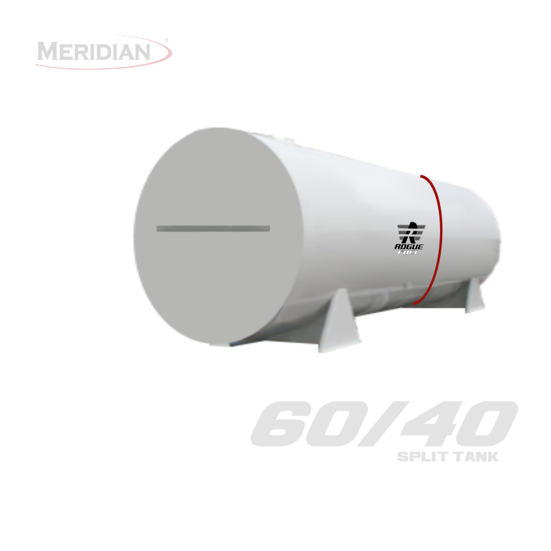 Rogue Fuel | Meridian - 25,000 Litre/ 5,499 Gallon Double Wall 60/40 Split Fuel Tank, Fully Welded Saddle - Model#: RF63124