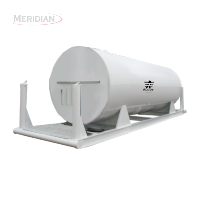 Rogue Fuel | Meridian - 25,000 Litre / 5,499 Gallon HD Double Wall Fuel Tank Fully Welded Saddle with Skid, Bollards and Drip Tubes - Model#: RF64010TSBDT