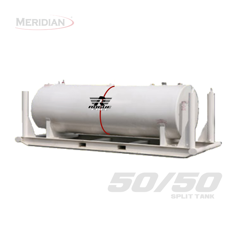 Rogue Fuel| Meridian - 4,595 Litre/ 1000 Gallon Double Wall 50/50 Split Fuel Tank & Skid, Fully Welded Saddle - Model#- RF98109TSFPB | RogueFuel.ca | Munro Industries Sturgeon County, Alberta