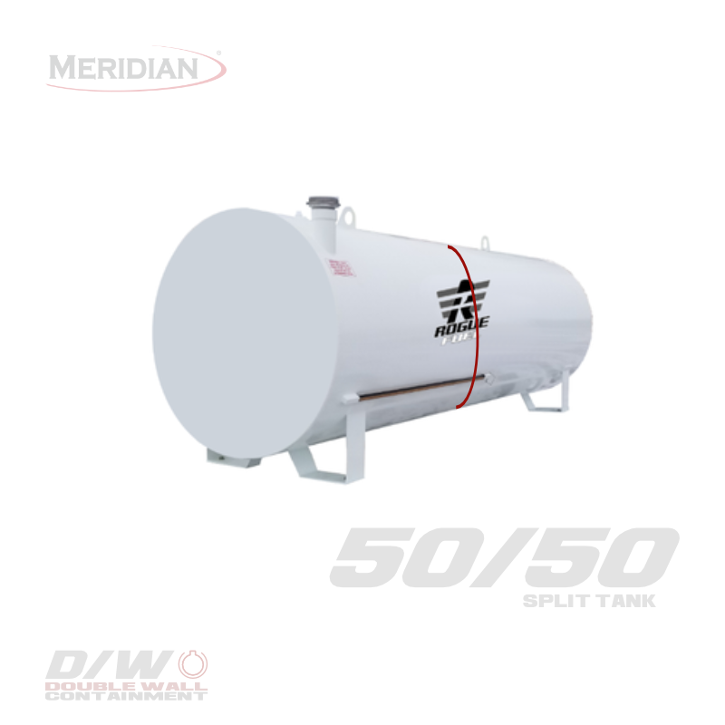 Rogue Fuel| Meridian - 4,595 Litre/ 1000 Gallon  Double Wall 50/50 Split Utility Fuel Tank - Model#: RF98111 | RogueFuel.ca | Munro Industries Sturgeon County, Alberta
