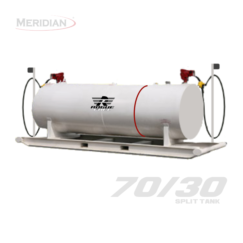 Rogue Fuel| Meridian - 4,595 Litre/ 1000 Gallon Double Wall 70/30 Split Fuel Tank Complete Package, Fully Welded Saddle - Model#- RF98108DWCPFP | RogueFuel.ca | Munro Industries Sturgeon County, Alberta