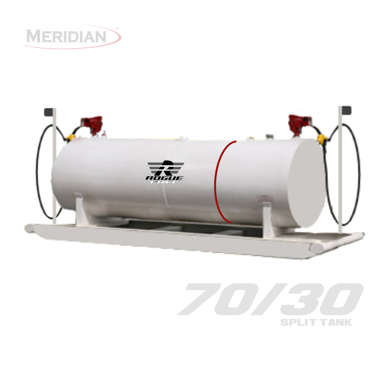Rogue Fuel| Meridian - 4,595 Litre/ 1000 Gallon Double Wall 70/30 Split Fuel Tank Complete Package, Fully Welded Saddle - Model#- RF98108DWCP | RogueFuel.ca | Munro Industries Sturgeon County, Alberta