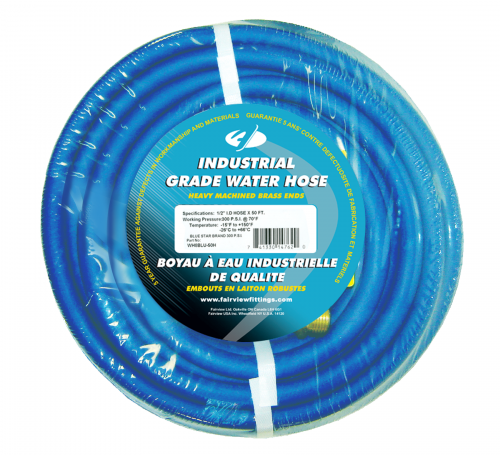 Fairview 1/2 ID Blue PVC Water Hose;100ft Item #: FVF-WHRV8BLU-100H | RogueFuel.ca