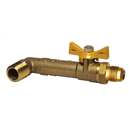 Fairview Utility Ball Valve 90Elb;3/8FLx1/2MPT Item #: FVF-BV1049-6D | RogueFuel.ca