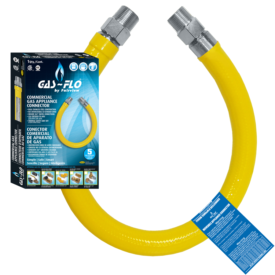 Fairview Movable Gas Connector;3/4MPTx2FT Item #: FVF-ACM-75-GAS-SP24 | RogueFuel.ca