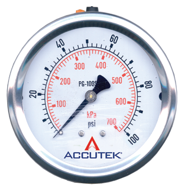 Fairview 0-10000PSI Liquid Gauge;2.5in Face;1/4MPT CBM Item #: FVF-PG-10000CG25 | RogueFuel.ca