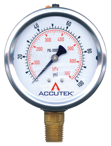 Fairview 0-5000PSI Low Temp Liquid Gauge;2.5in Dial;1/4MPT Ste Item #: FVF-PG-5000SG25LT | RogueFuel.ca