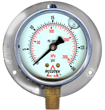 Fairview 0-100 Low Temp Liquid Gauge;4Face;1/4MPT Stem;w/Flang Item #: FVF-PG-100SGRFLT | RogueFuel.ca