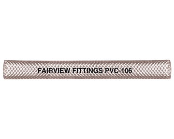 Fairview 3/8ID Clear Braided PVC Tube;100ft Item #: FVF-PVC-106-100 | RogueFuel.ca