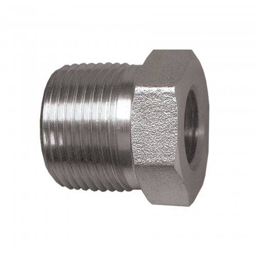 Fairview Steel Bushing;1/2MPTx1/4FPT Item #: FVF-S1010-DB | RogueFuel.ca