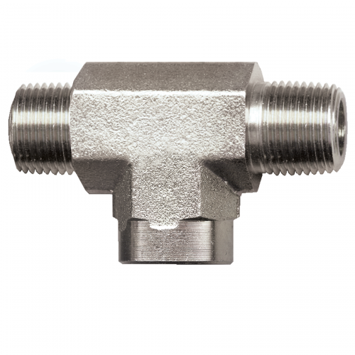 Fairview Steel Tee;1/2MPTx1/2MPTx1/2FPT Item #: FVF-S1006M-D | RogueFuel.ca