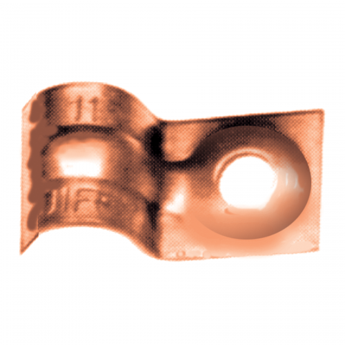 Fairview 1 Hole Tube Strap;1/4 OD;Copper Item #: FVF-TS21-4 | RogueFuel.ca